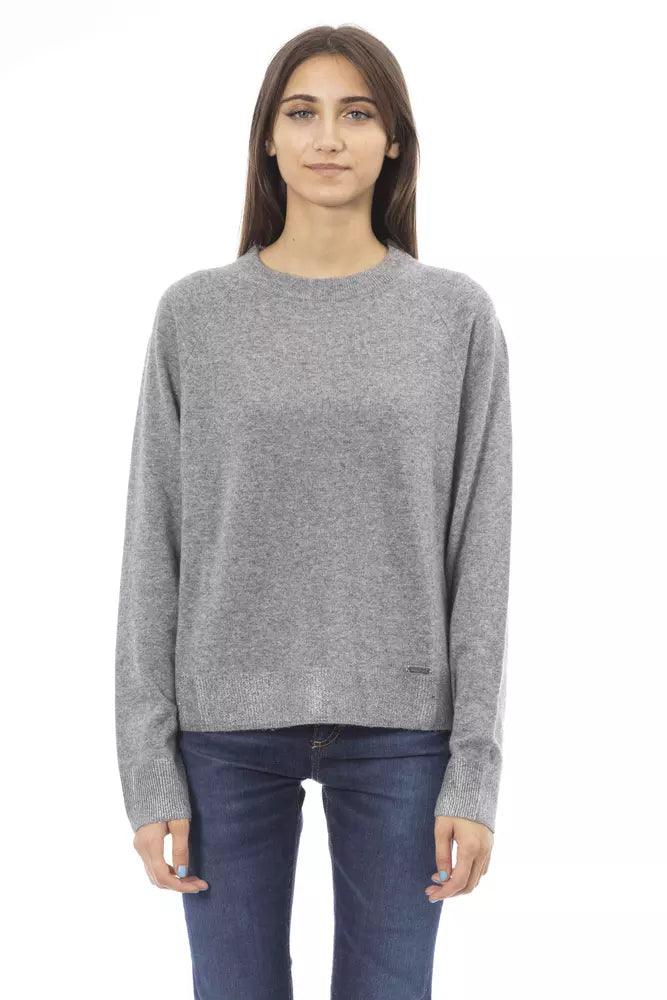 Baldinini Trend Gray Wool Women Sweater - Arichezz.store