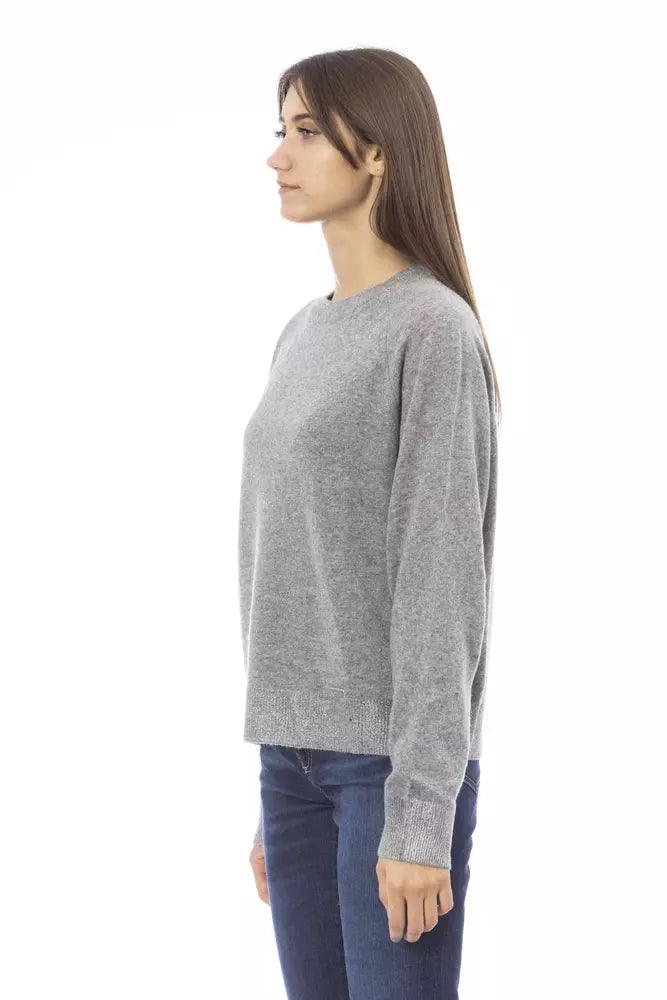 Baldinini Trend Gray Wool Women Sweater - Arichezz.store