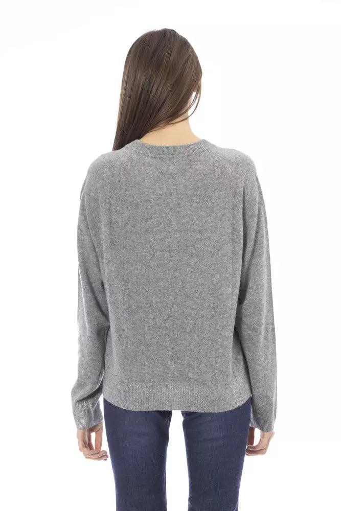 Baldinini Trend Gray Wool Women Sweater - Arichezz.store