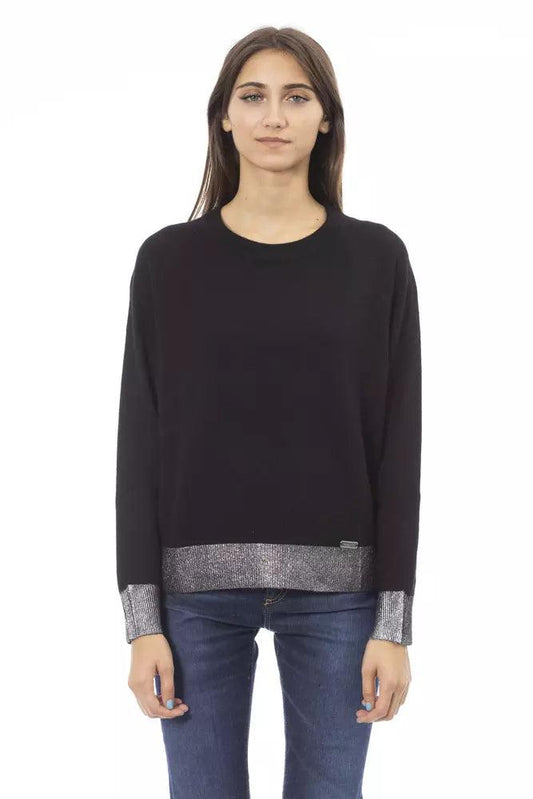 Baldinini Trend Black Wool Women Sweater - Arichezz.store