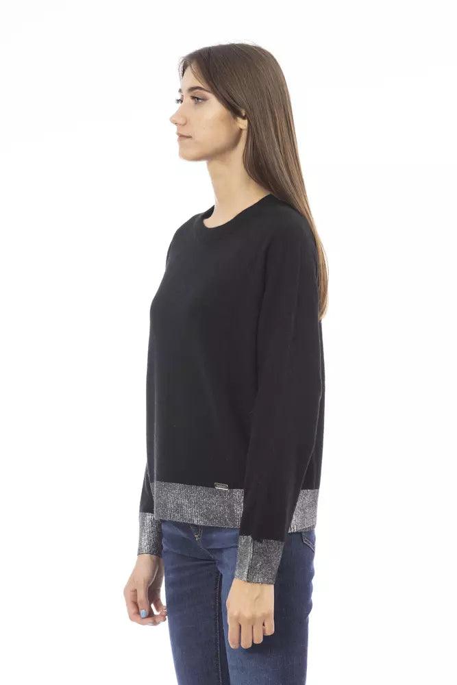 Baldinini Trend Black Wool Women Sweater - Arichezz.store