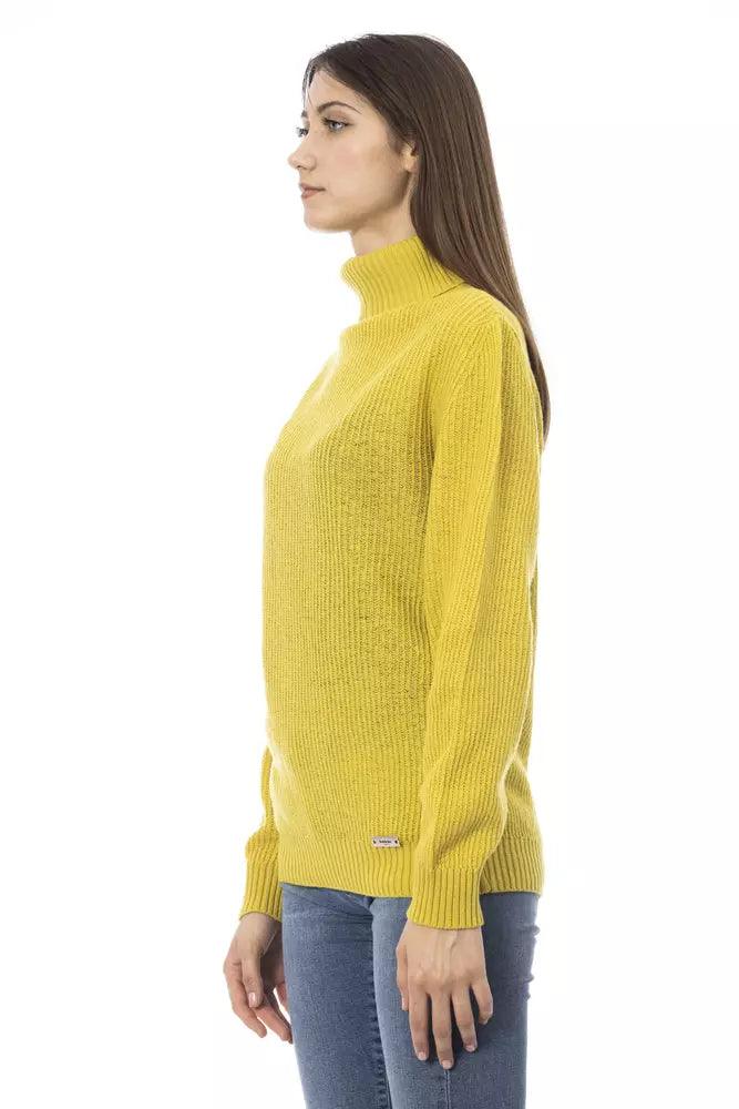 Baldinini Trend Yellow Wool Women Sweater - Arichezz.store