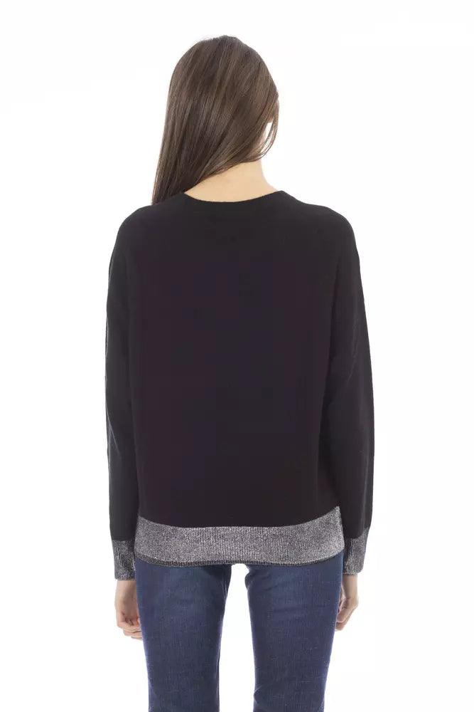 Baldinini Trend Black Wool Women Sweater - Arichezz.store