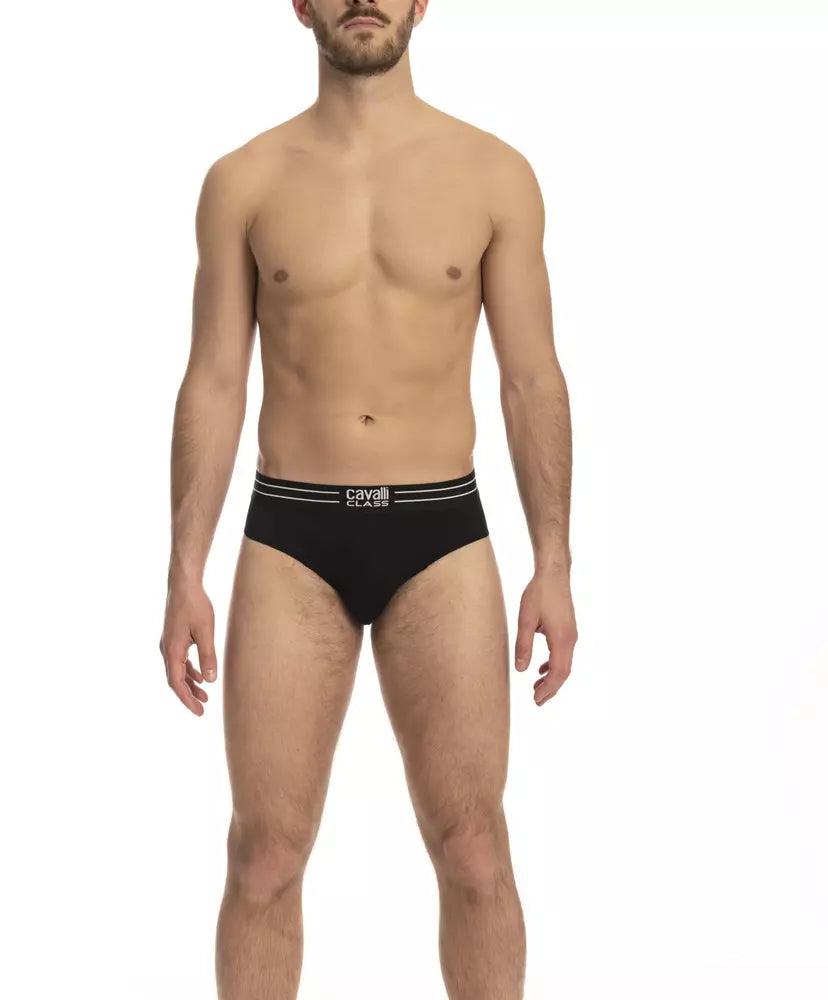 Cavalli Class Black Cotton Men Underwear Set - Arichezz.store