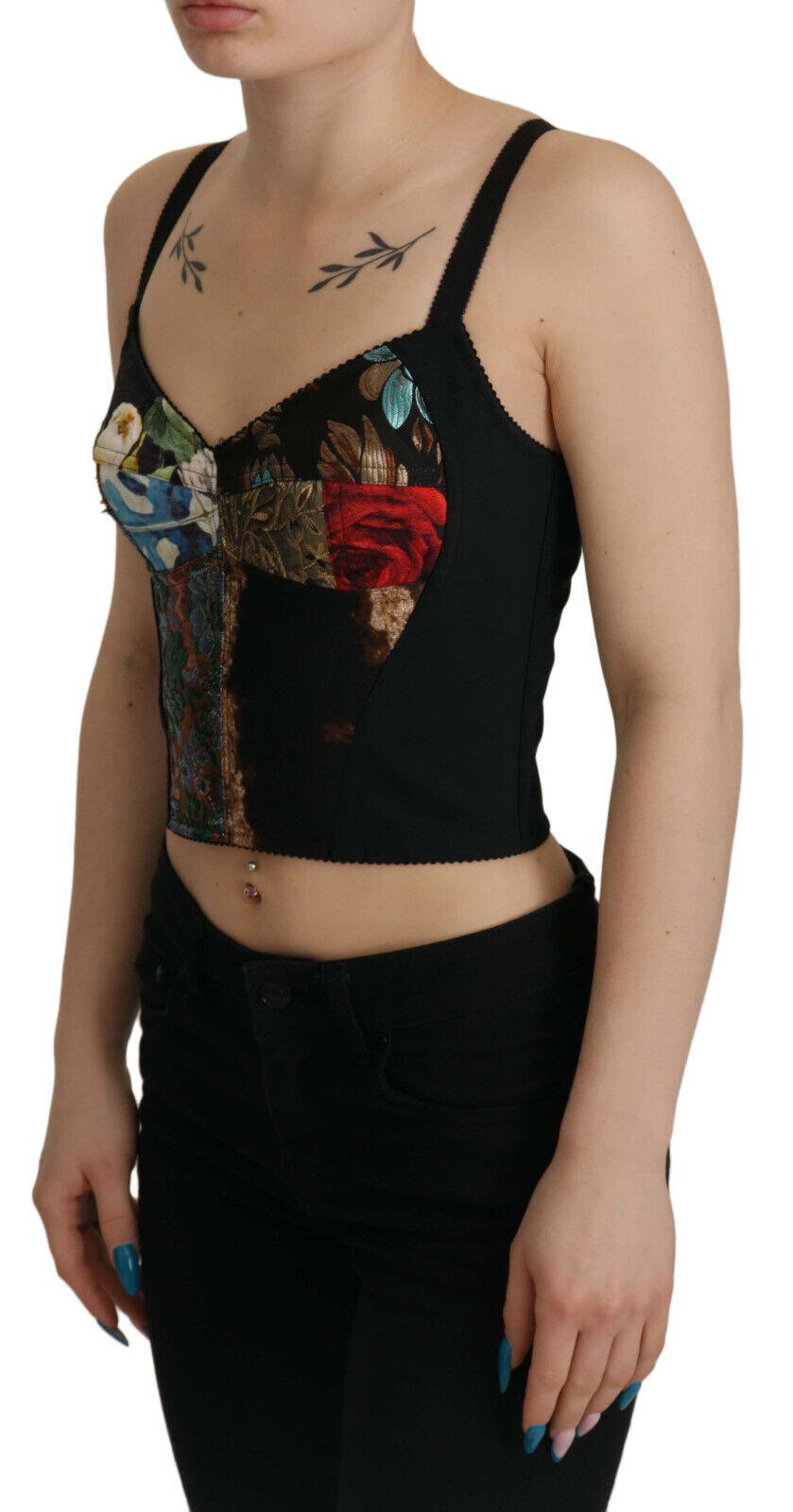 Dolce & Gabbana Elegant Floral Corset Top Blouse - Arichezz.store