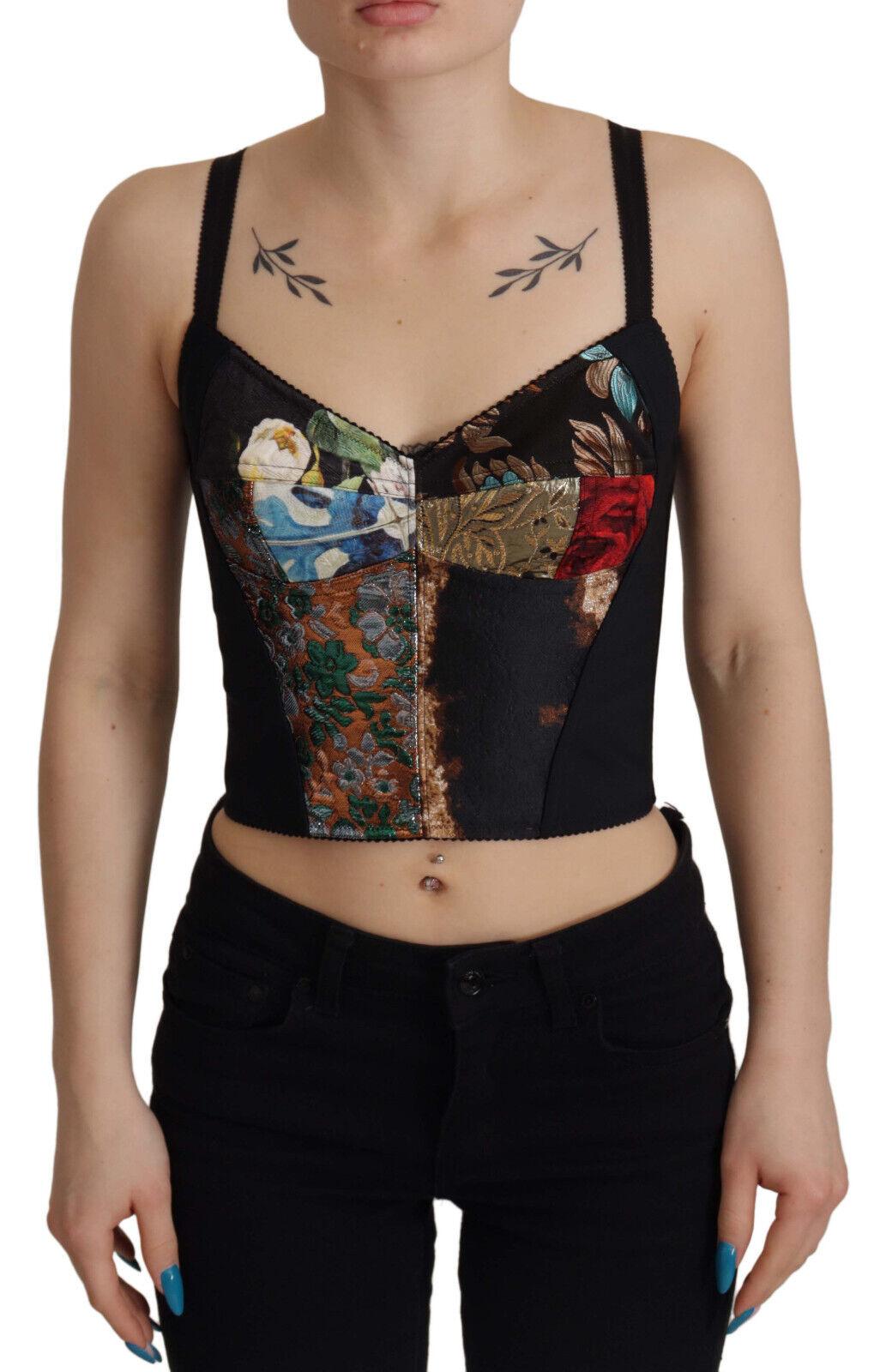 Dolce & Gabbana Elegant Floral Corset Top Blouse - Arichezz.store