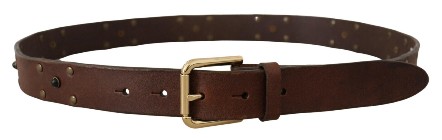 Dolce & Gabbana Elegant Leather Belt with Metal Buckle - Arichezz.store