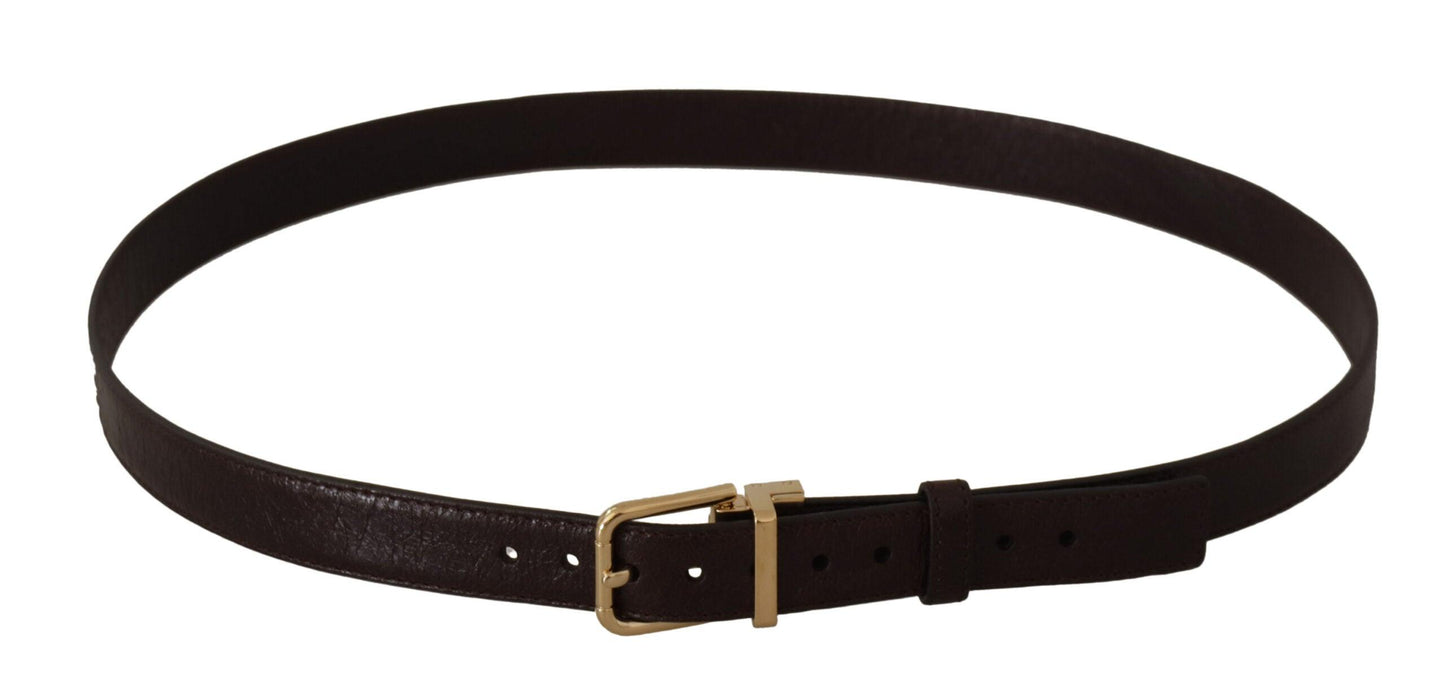 Dolce & Gabbana Elegant Leather Belt with Metal Buckle - Arichezz.store