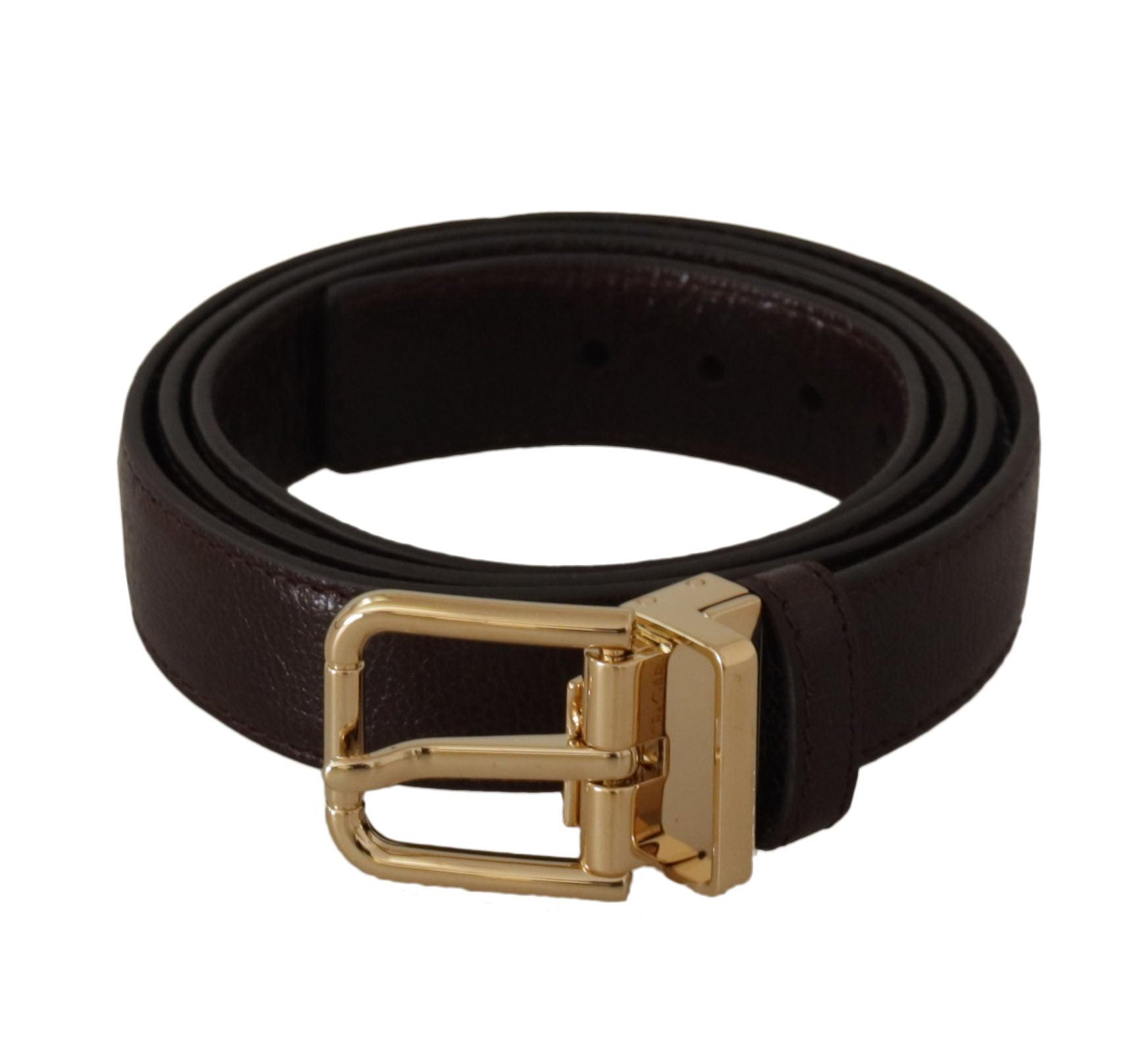 Dolce & Gabbana Elegant Leather Belt with Metal Buckle - Arichezz.store