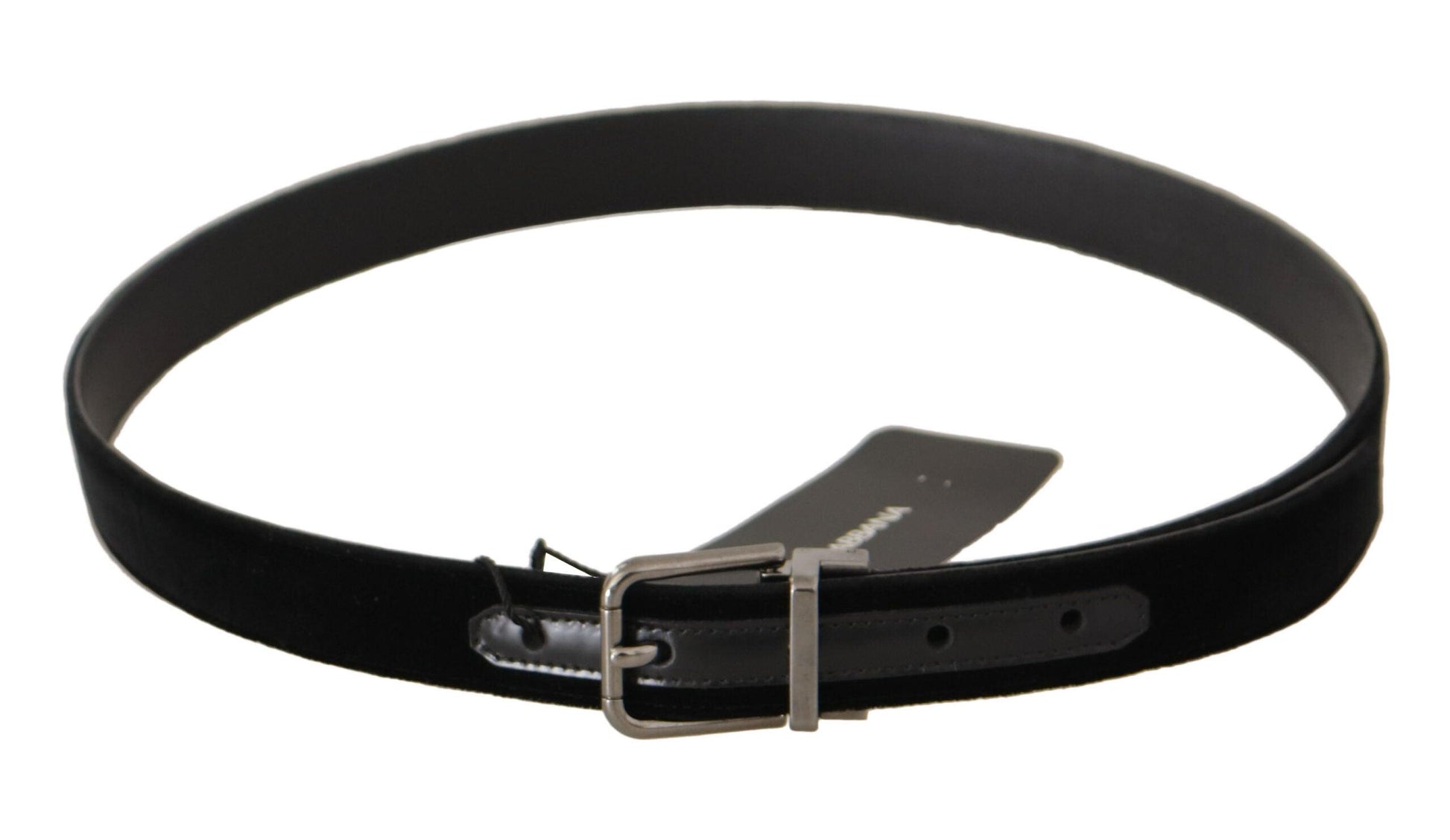 Dolce & Gabbana Elegant Black Cotton-Leather D&G Belt - Arichezz.store