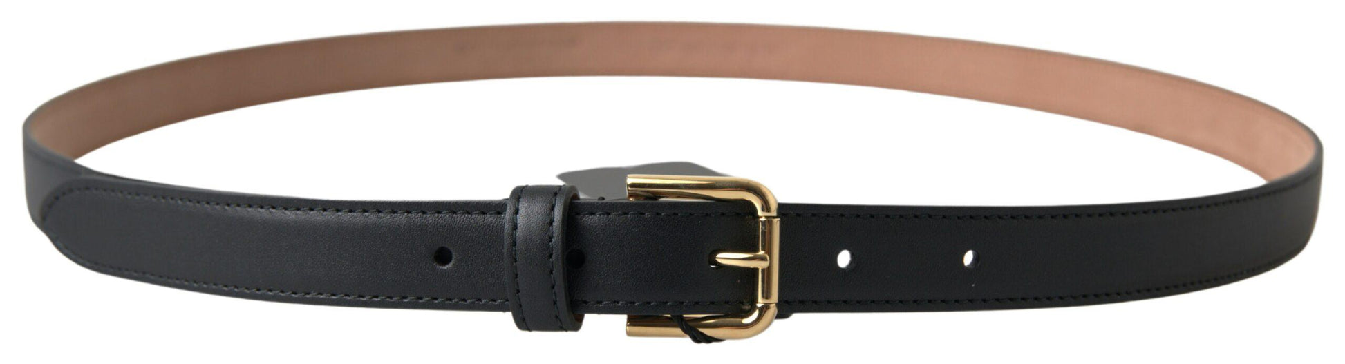 Dolce & Gabbana Elegant Italian Leather Belt with Metal Buckle - Arichezz.store