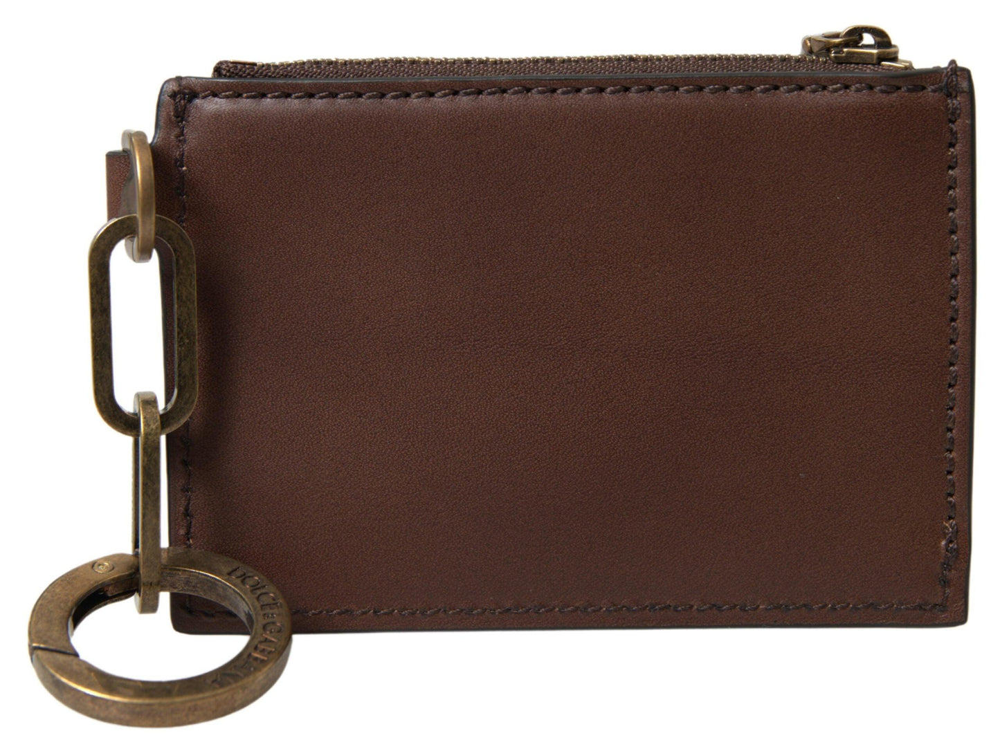 Dolce & Gabbana Elegant Brown Leather Coin Purse Wallet - Arichezz.store