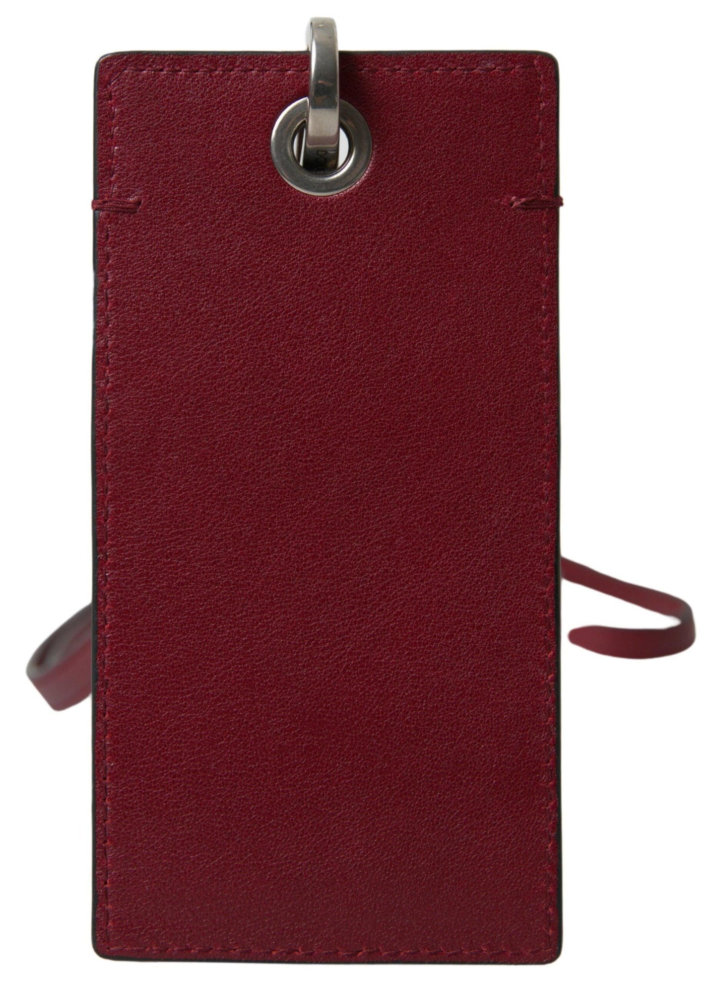 Dolce & Gabbana Elegant Red Leather Cardholder with Lanyard - Arichezz.store