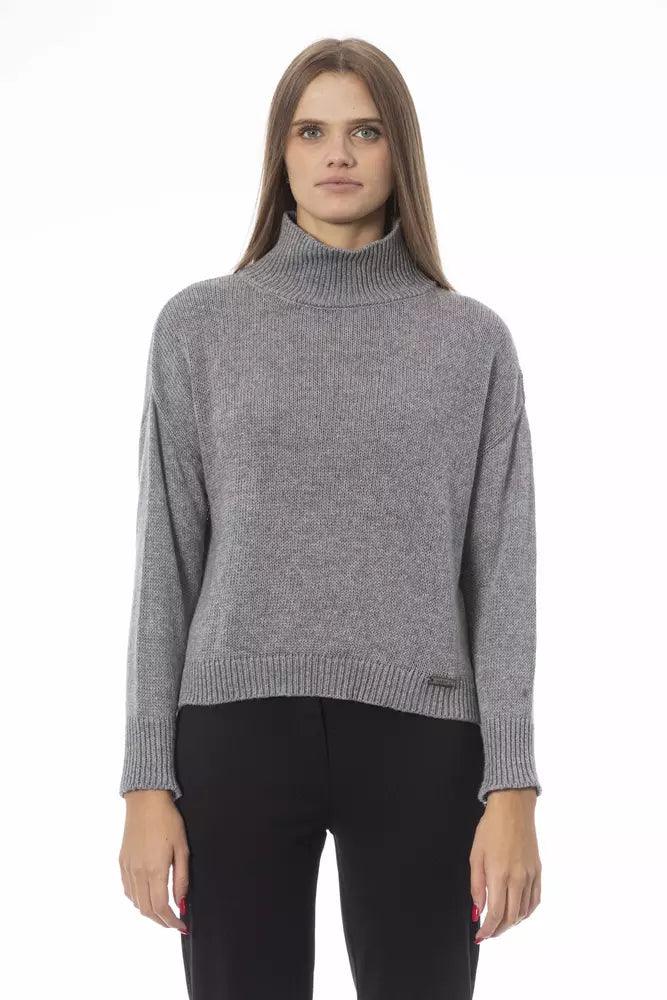 Baldinini Trend Gray Wool Women Sweater - Arichezz.store