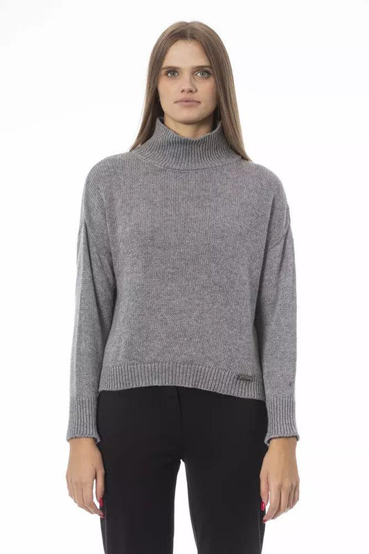 Baldinini Trend Gray Wool Women Sweater - Arichezz.store