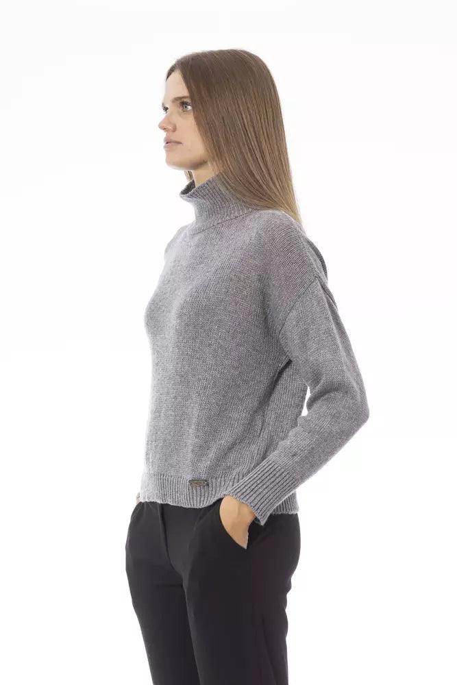 Baldinini Trend Gray Wool Women Sweater - Arichezz.store