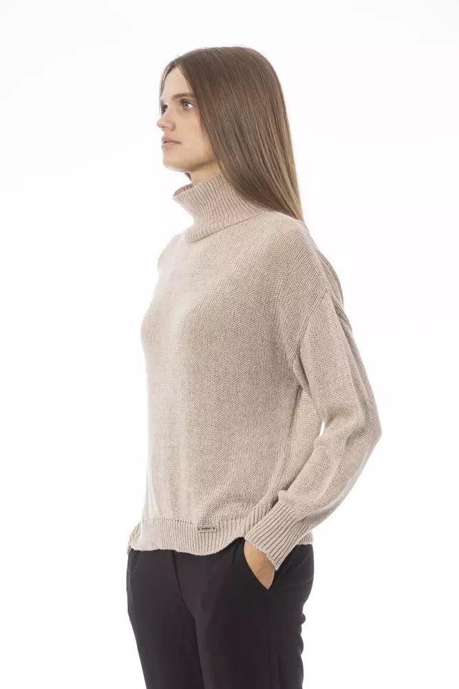 Baldinini Trend Beige Wool Women Sweater - Arichezz.store