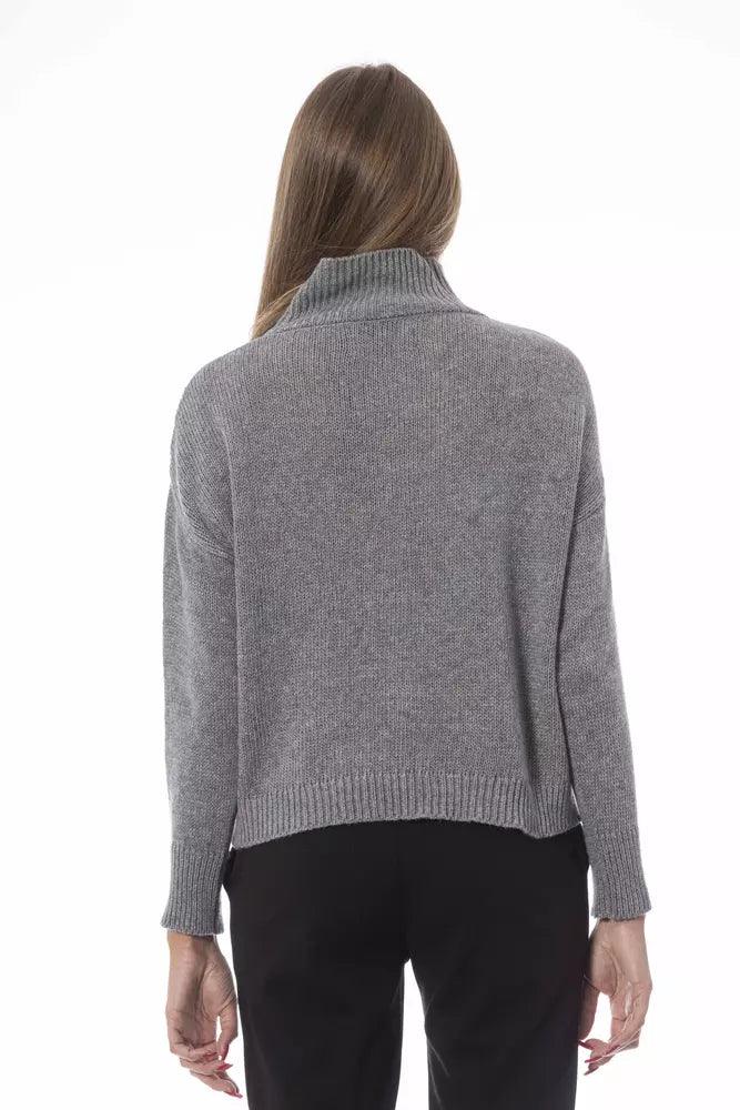 Baldinini Trend Gray Wool Women Sweater - Arichezz.store