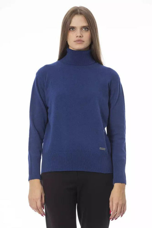 Baldinini Trend Blue Wool Women Sweater - Arichezz.store