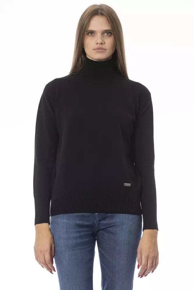 Baldinini Trend Black Wool Women Sweater - Arichezz.store