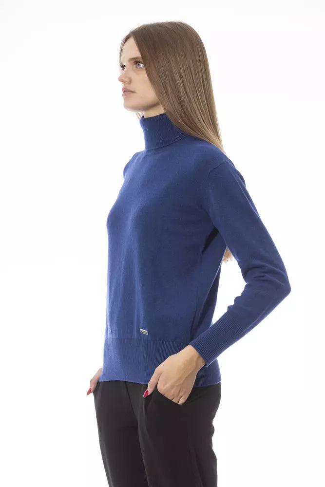 Baldinini Trend Blue Wool Women Sweater - Arichezz.store