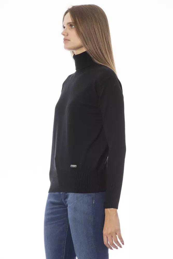 Baldinini Trend Black Wool Women Sweater - Arichezz.store