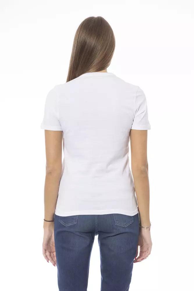 Baldinini Trend White Cotton Women T-Shirt - Arichezz.store