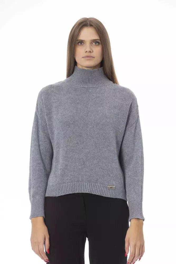 Baldinini Trend Gray Wool Women Sweater - Arichezz.store