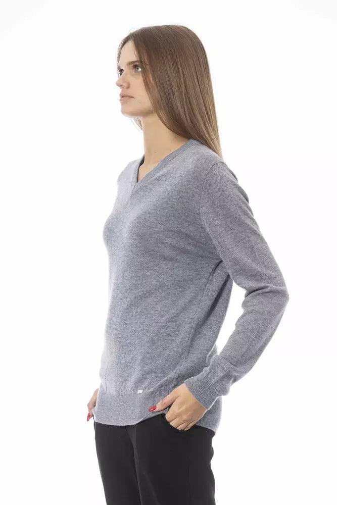 Baldinini Trend Gray Wool Women Sweater - Arichezz.store