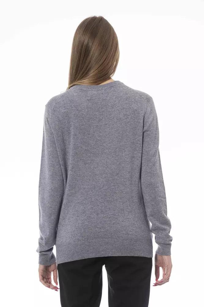 Baldinini Trend Gray Wool Women Sweater - Arichezz.store