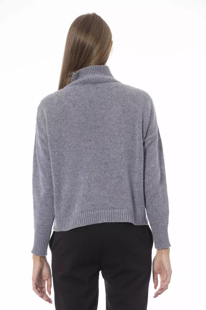 Baldinini Trend Gray Wool Women Sweater - Arichezz.store