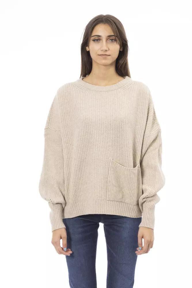 Baldinini Trend Beige Wool Women Sweater - Arichezz.store