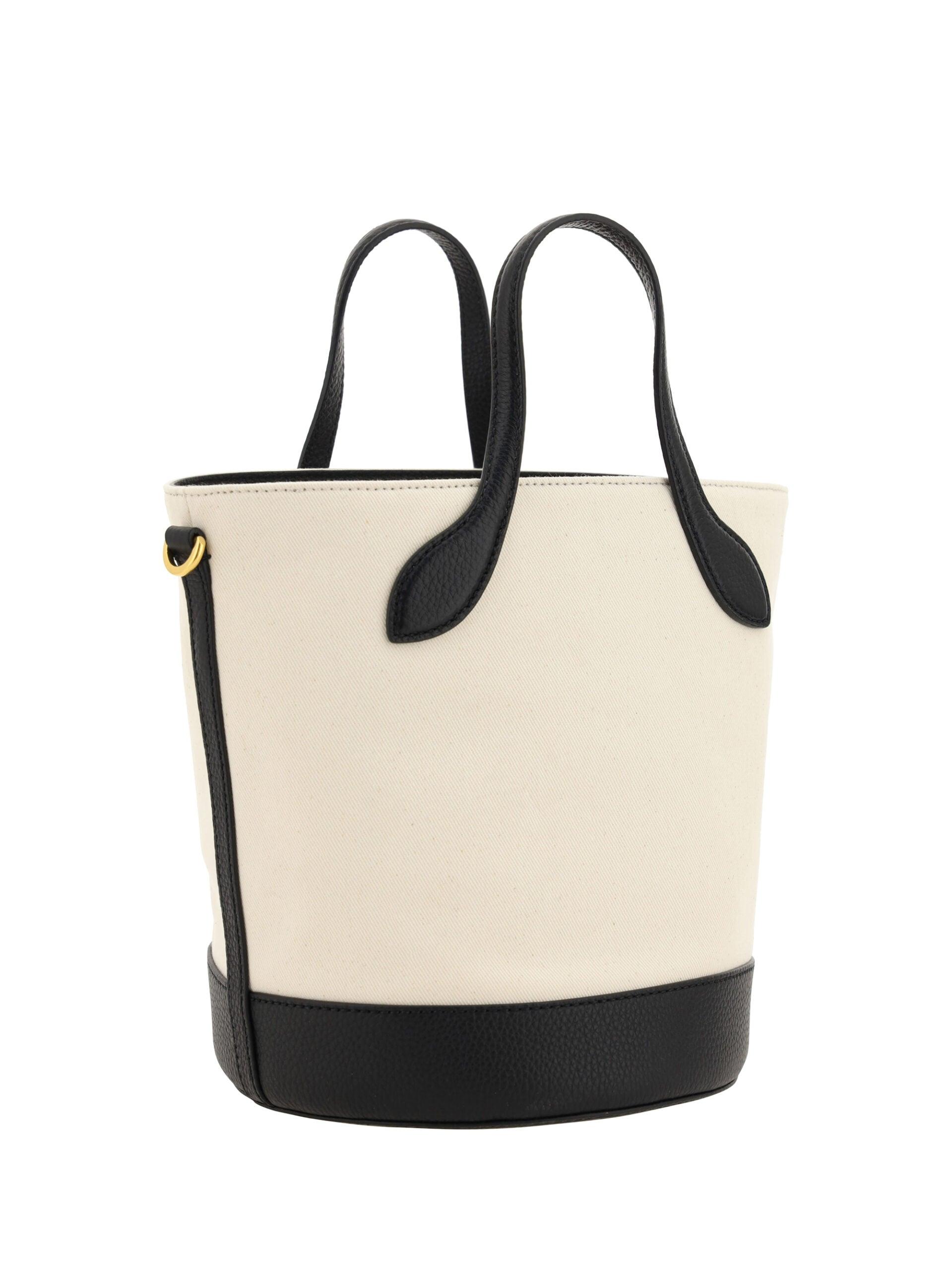 Bally Elegant Monogram Bucket Bag in Black & White - Arichezz.store