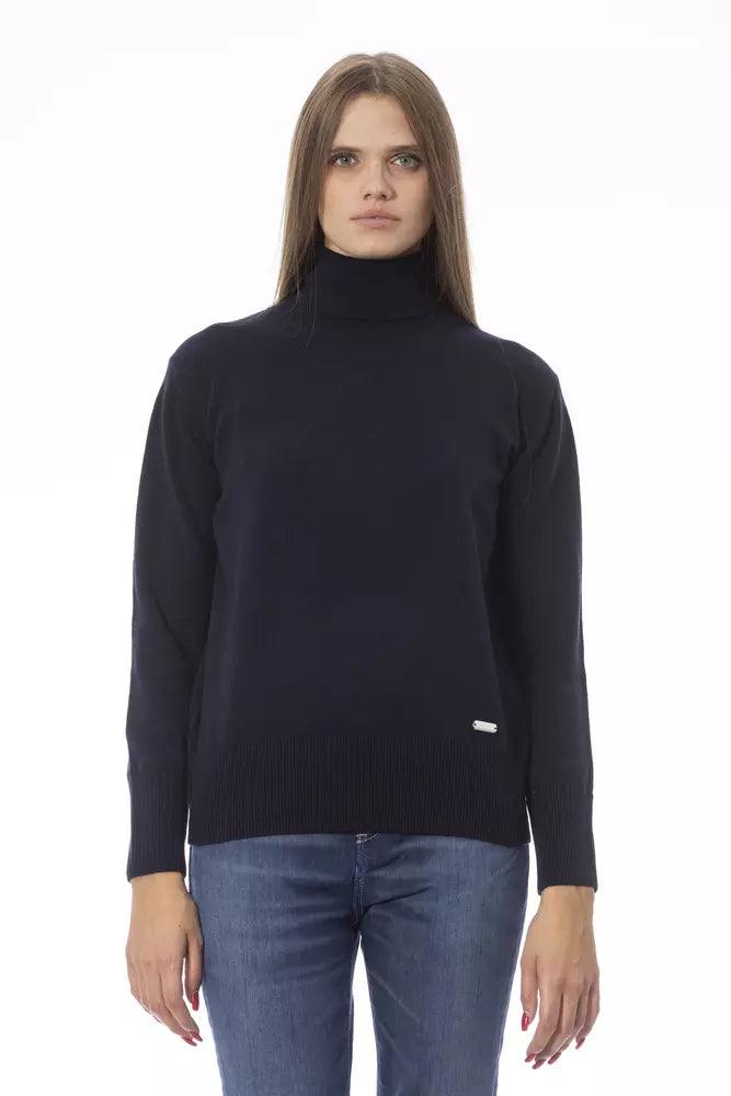 Baldinini Trend Blue Wool Women Sweater - Arichezz.store