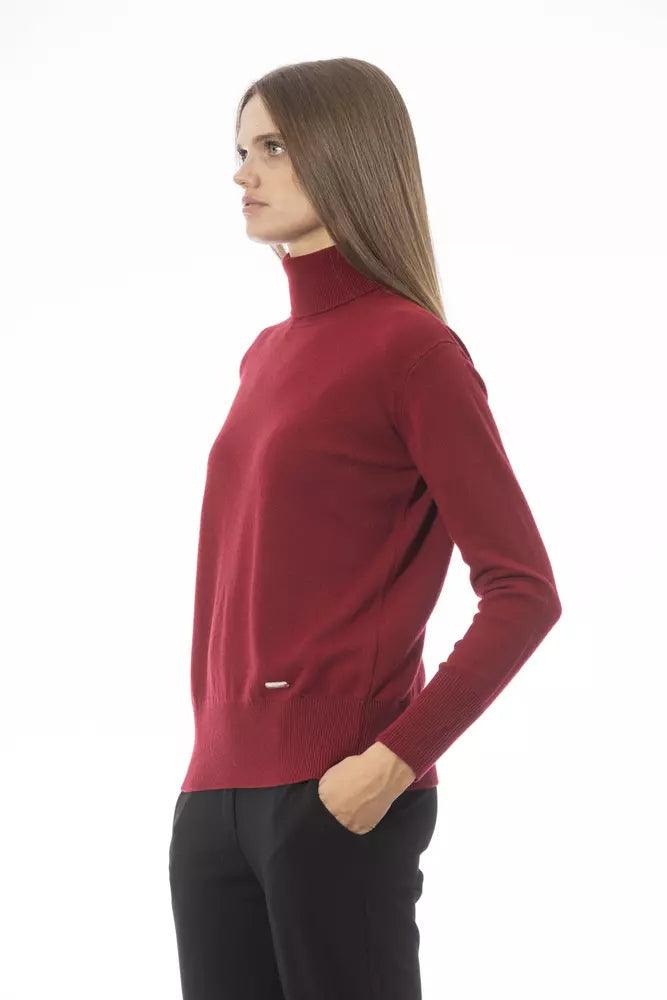 Baldinini Trend Red Wool Women Sweater - Arichezz.store