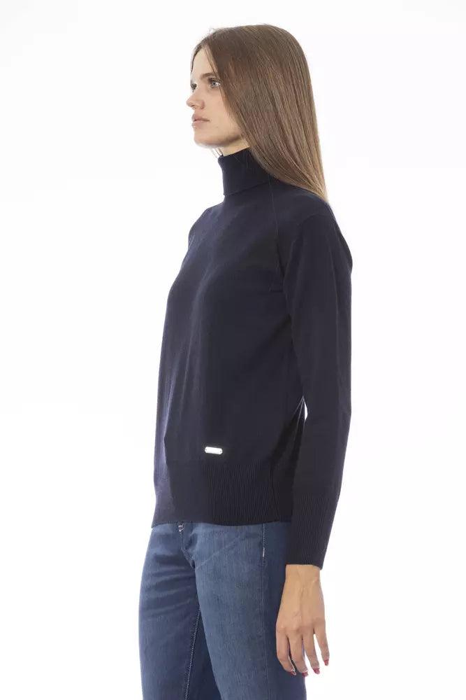 Baldinini Trend Blue Wool Women Sweater - Arichezz.store