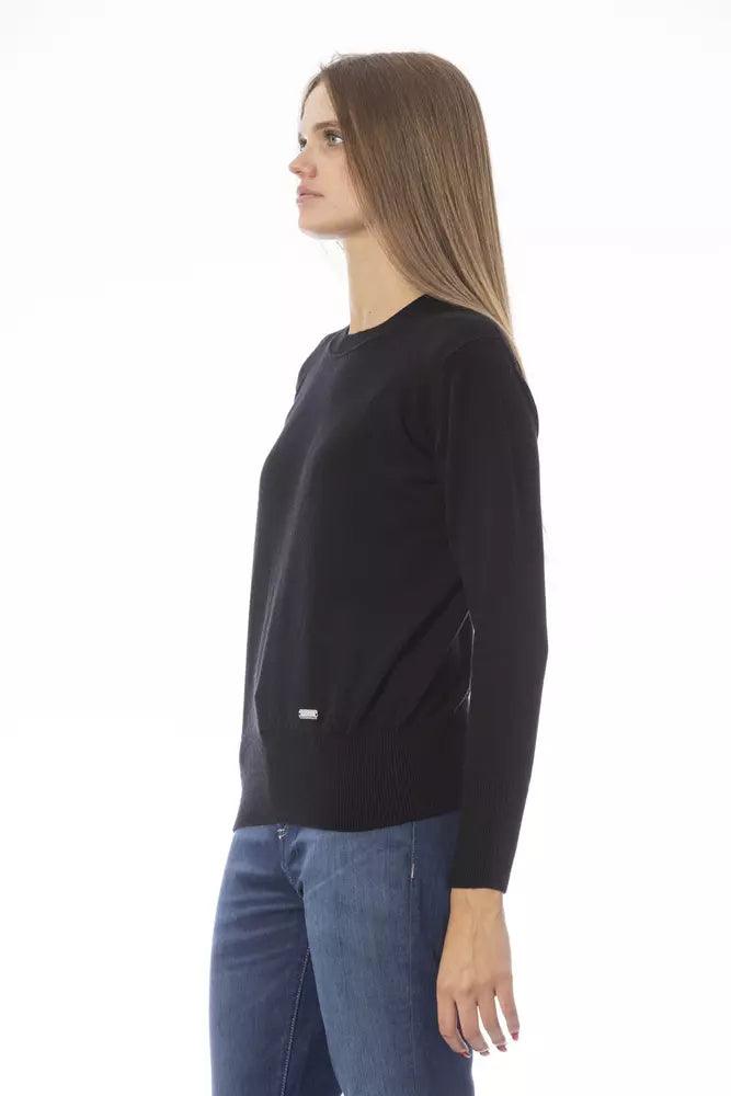 Baldinini Trend Black Wool Women Sweater - Arichezz.store