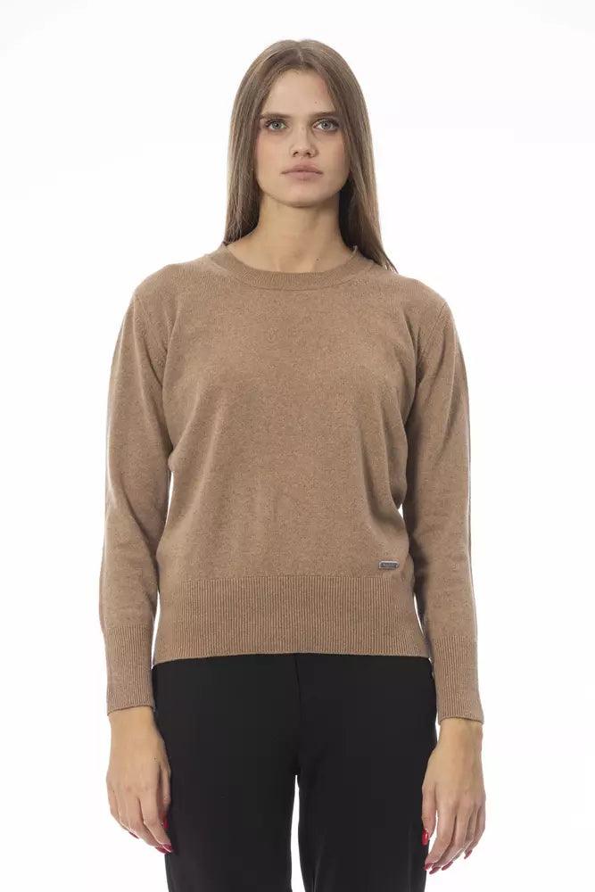 Baldinini Trend Beige Wool Women Sweater - Arichezz.store