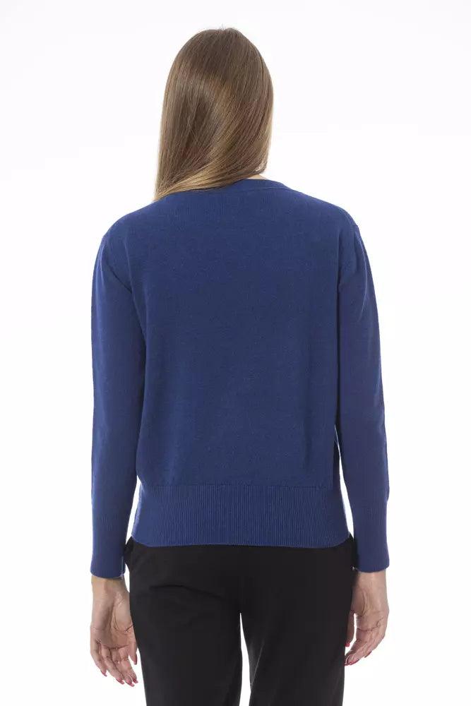 Baldinini Trend Blue Wool Women Sweater - Arichezz.store