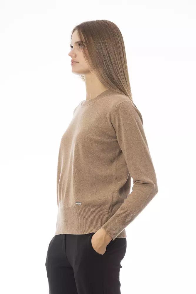 Baldinini Trend Beige Wool Women Sweater - Arichezz.store