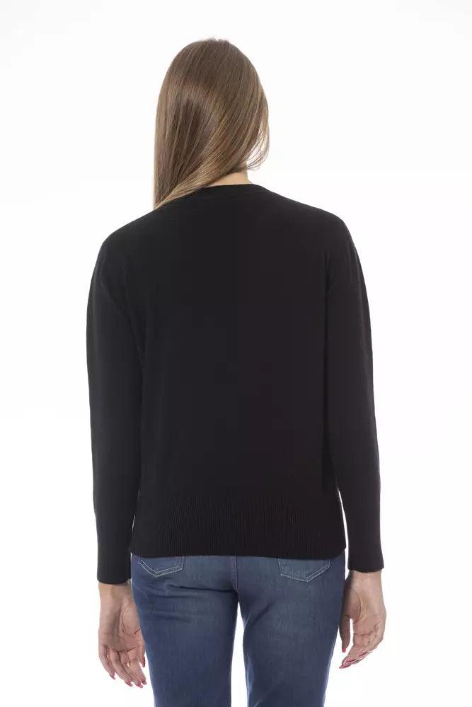 Baldinini Trend Black Wool Women Sweater - Arichezz.store