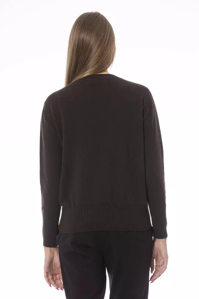 Baldinini Trend Brown Wool Women Sweater - Arichezz.store