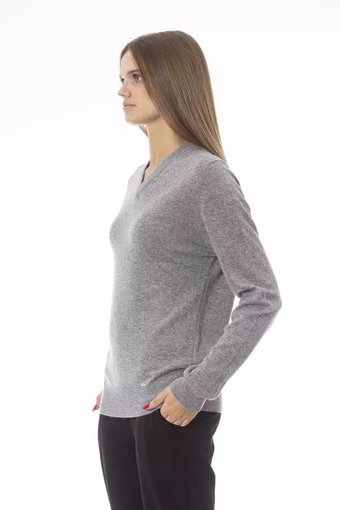 Baldinini Trend Gray Wool Women Sweater - Arichezz.store