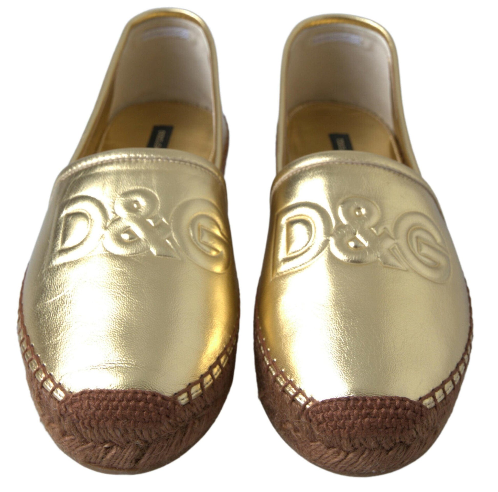 Dolce & Gabbana Golden Elegance Leather Espadrilles - Arichezz.store