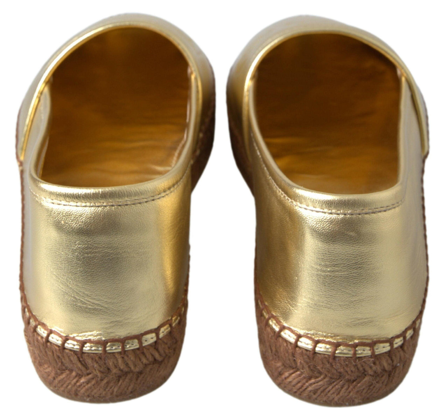 Dolce & Gabbana Golden Elegance Leather Espadrilles - Arichezz.store