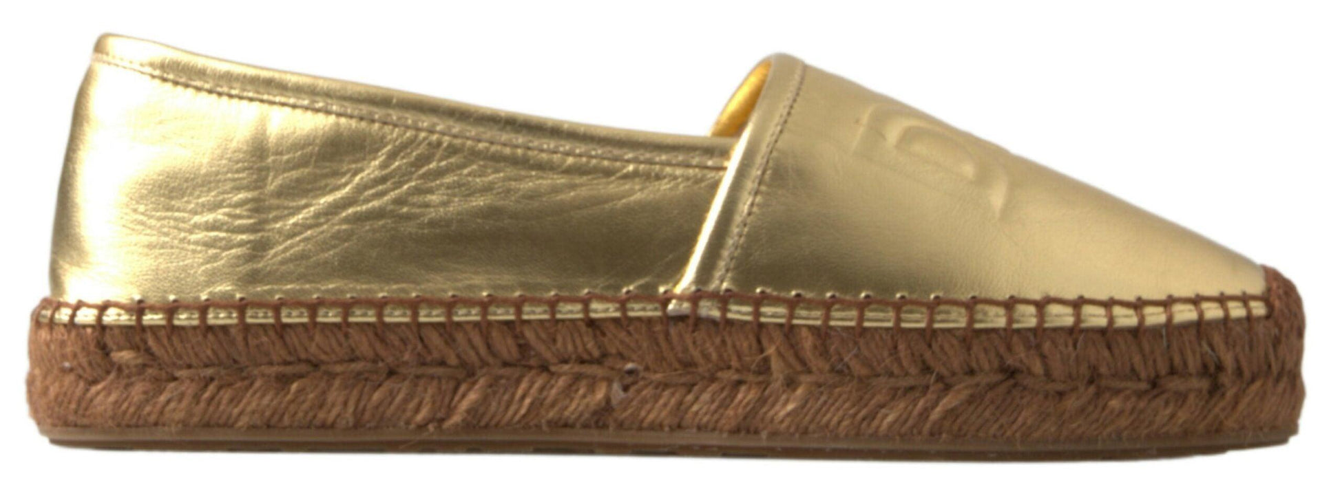 Dolce & Gabbana Golden Elegance Leather Espadrilles - Arichezz.store