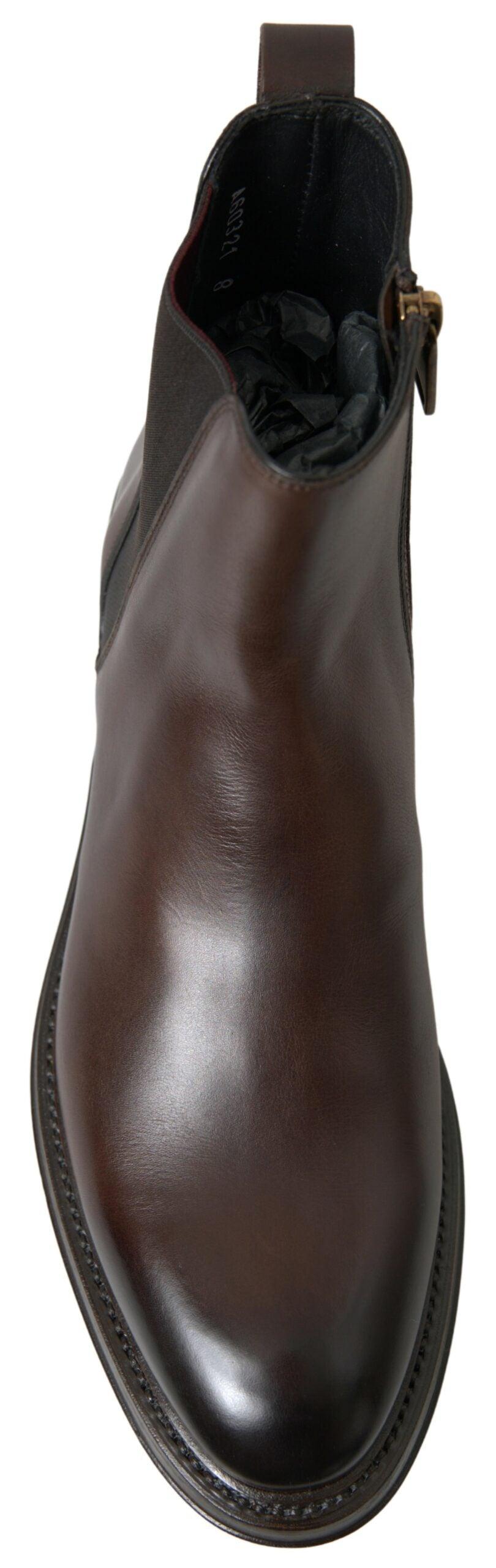 Dolce & Gabbana Elegant Leather Chelsea Boots - Arichezz.store