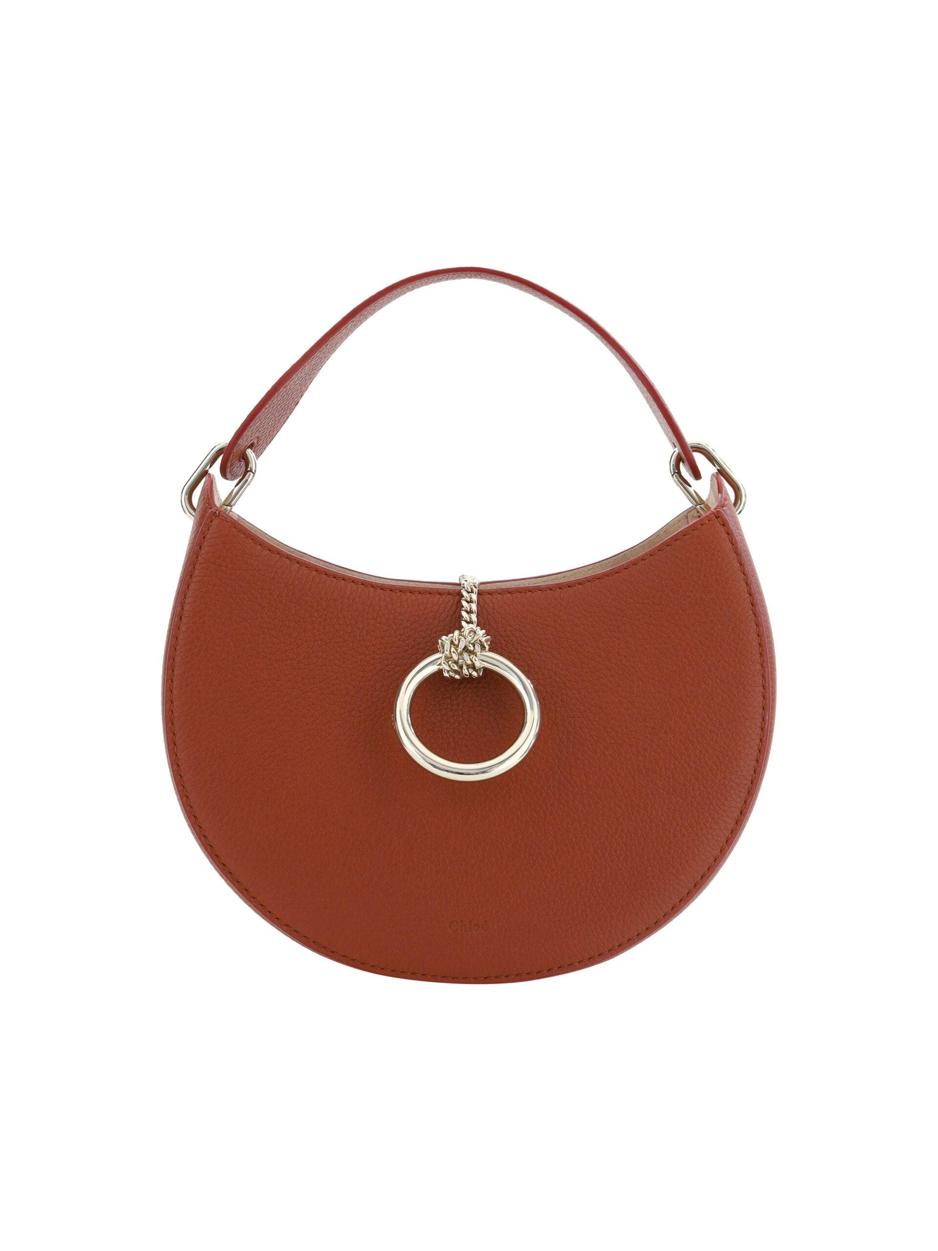 Chloé Sepia Brown Small Arlène Leather Shoulder Bag - Arichezz.store