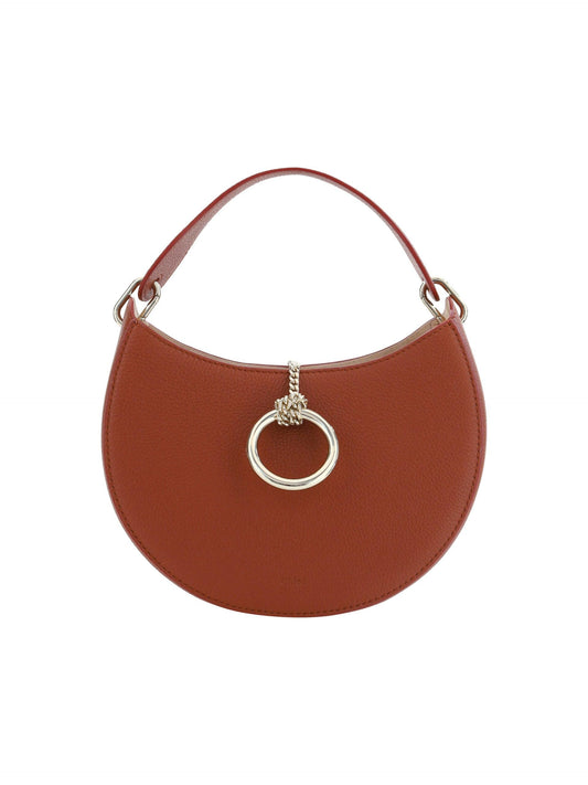 Chloé Sepia Brown Small Arlène Leather Shoulder Bag - Arichezz.store