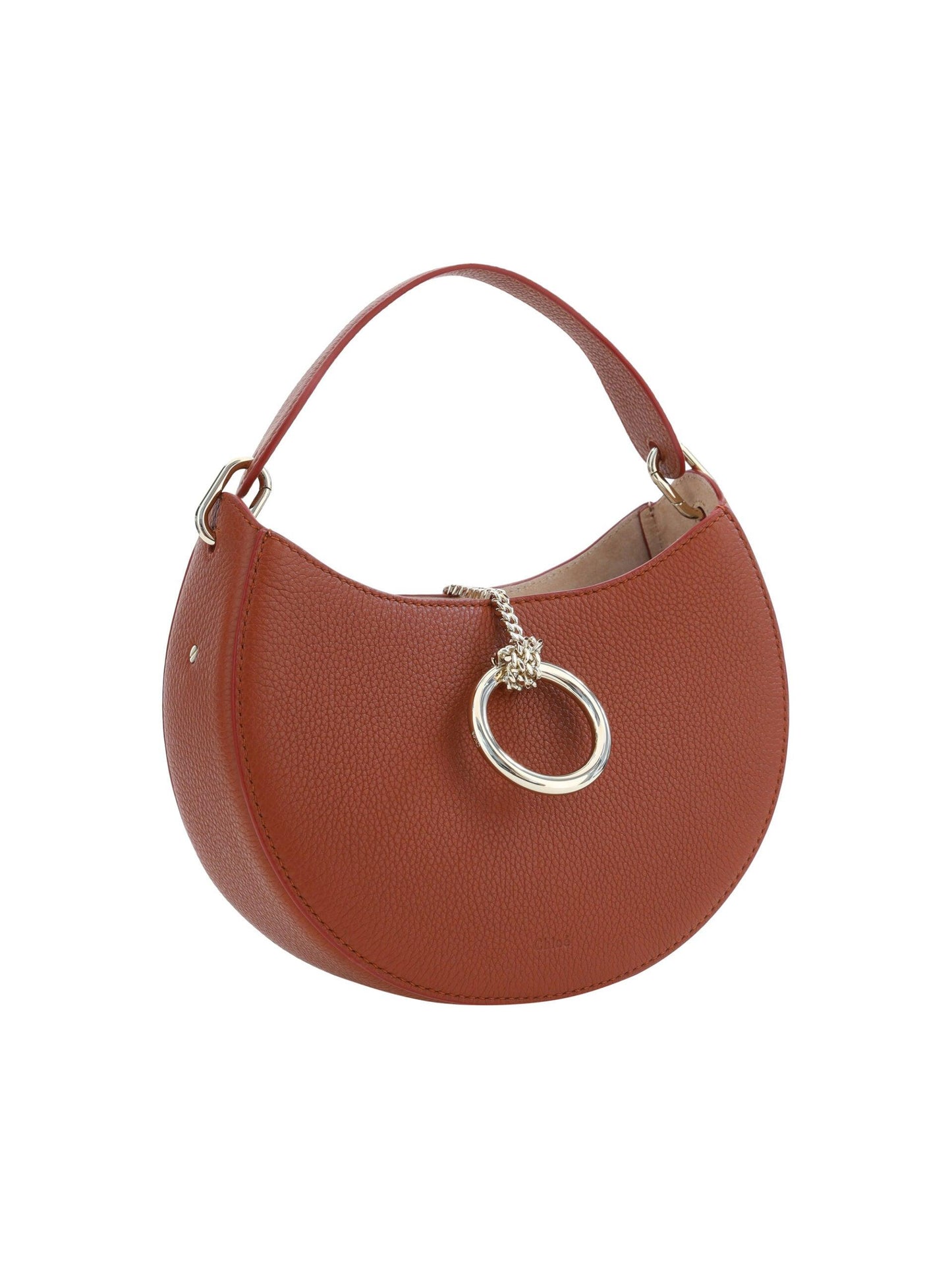 Chloé Sepia Brown Small Arlène Leather Shoulder Bag - Arichezz.store